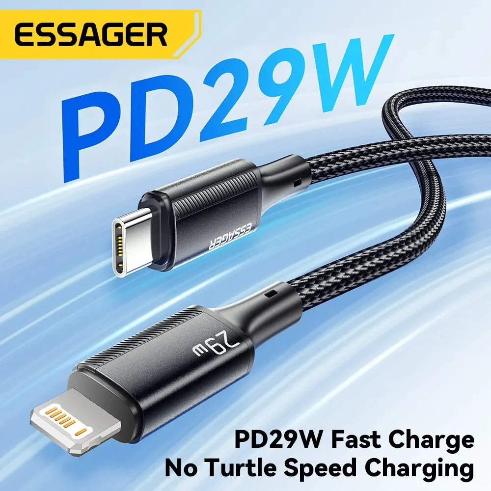 Essager 29W PD fast charge cable with braided wire design