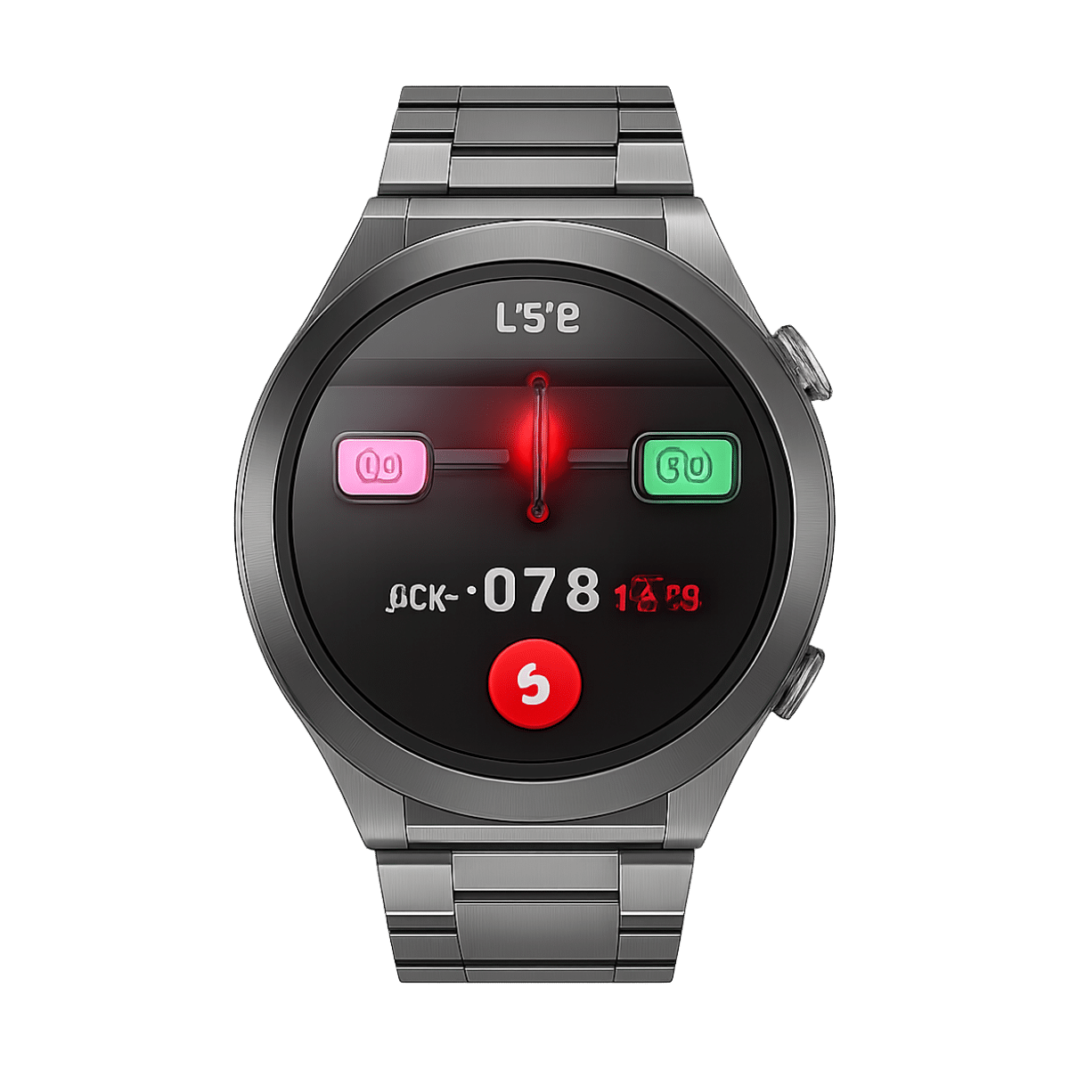 For iOS Android New Health Measurement SmartWatch Men Blood Oxygen Uric Acid ECG+PPG Body Blood Pressure HD Bluetooth Call Watch-bg-clean 2025 GUHUAVMI smartwatch front view with AMOLED display