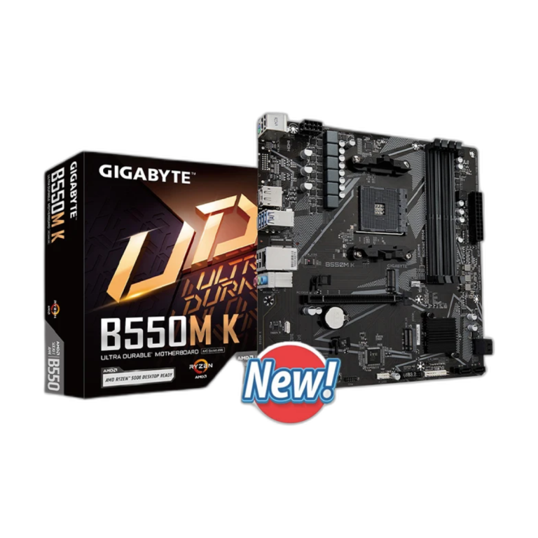GIGABYTE B550M K Micro ATX motherboard front view