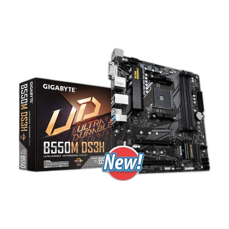 GIGABYTE B550M DS3H AM4 Micro-ATX motherboard front view