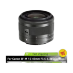 Canon EF-M 15-45mm f3.5-6.3 IS STM lens front view