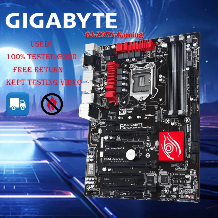 Gigabyte GA-Z97X-Gaming 3 showing PCIe and memory slots
