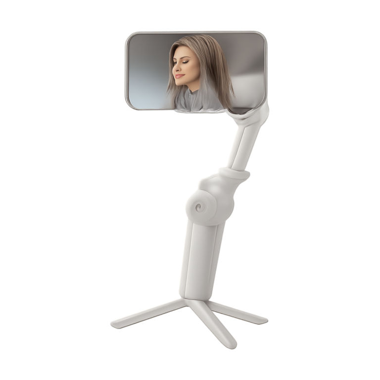 AXNEN HQ6 3-axis foldable gimbal handheld stabilizer with fill light for smartphones