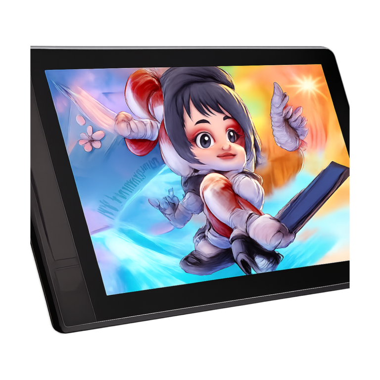 HUION 13.3-inch drawing tablet with anti-glare screen front view