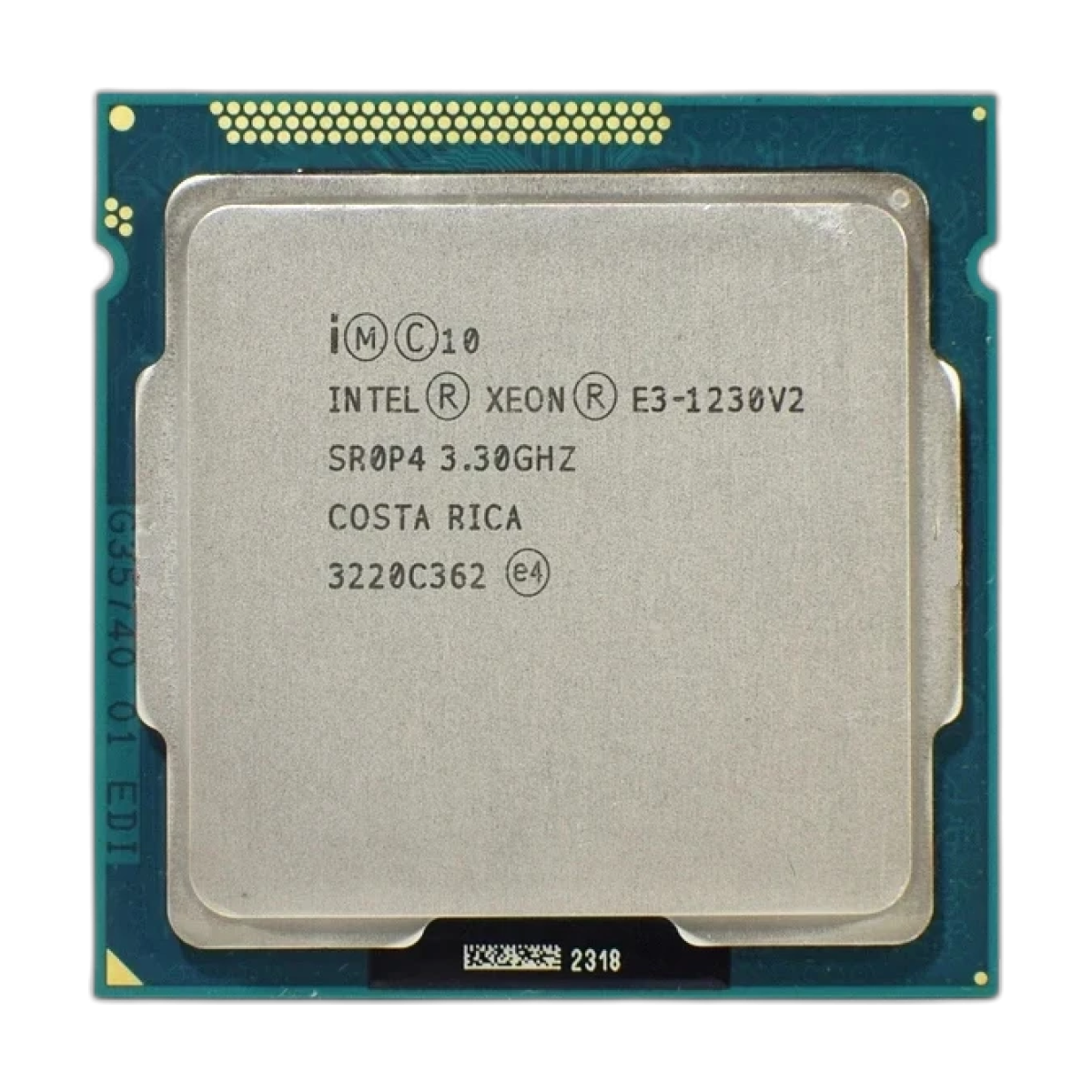 Intel Xeon E3 1230 V2 Processor 3.3GHz 4-Core LGA 1155 CPU 1230V2-bg-clean Intel Xeon E3 1230 V2 3.3GHz Quad-Core processor front view