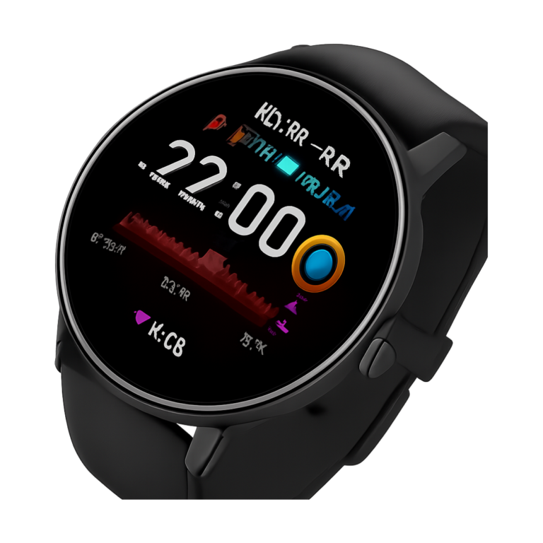 KESHUYOU GT2 smartwatch showing full touch screen and fitness tracking
