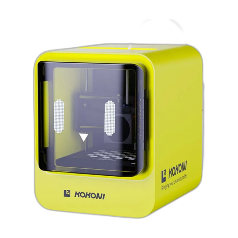 KOKONI Mini EC2 3D printer front view with magnetic printing bed