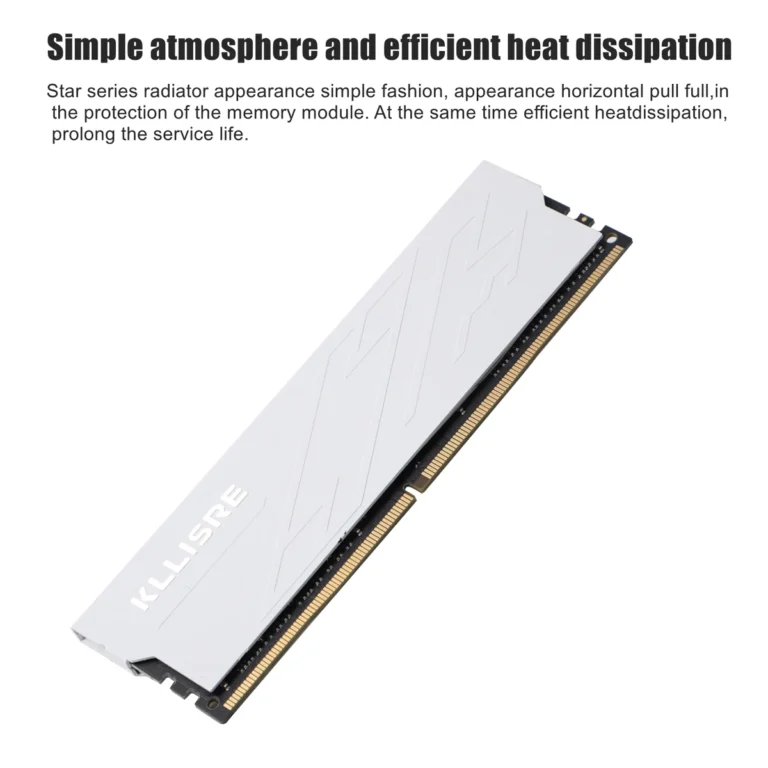 Close-up of Kllisre DDR4 16GB RAM with cooling fin