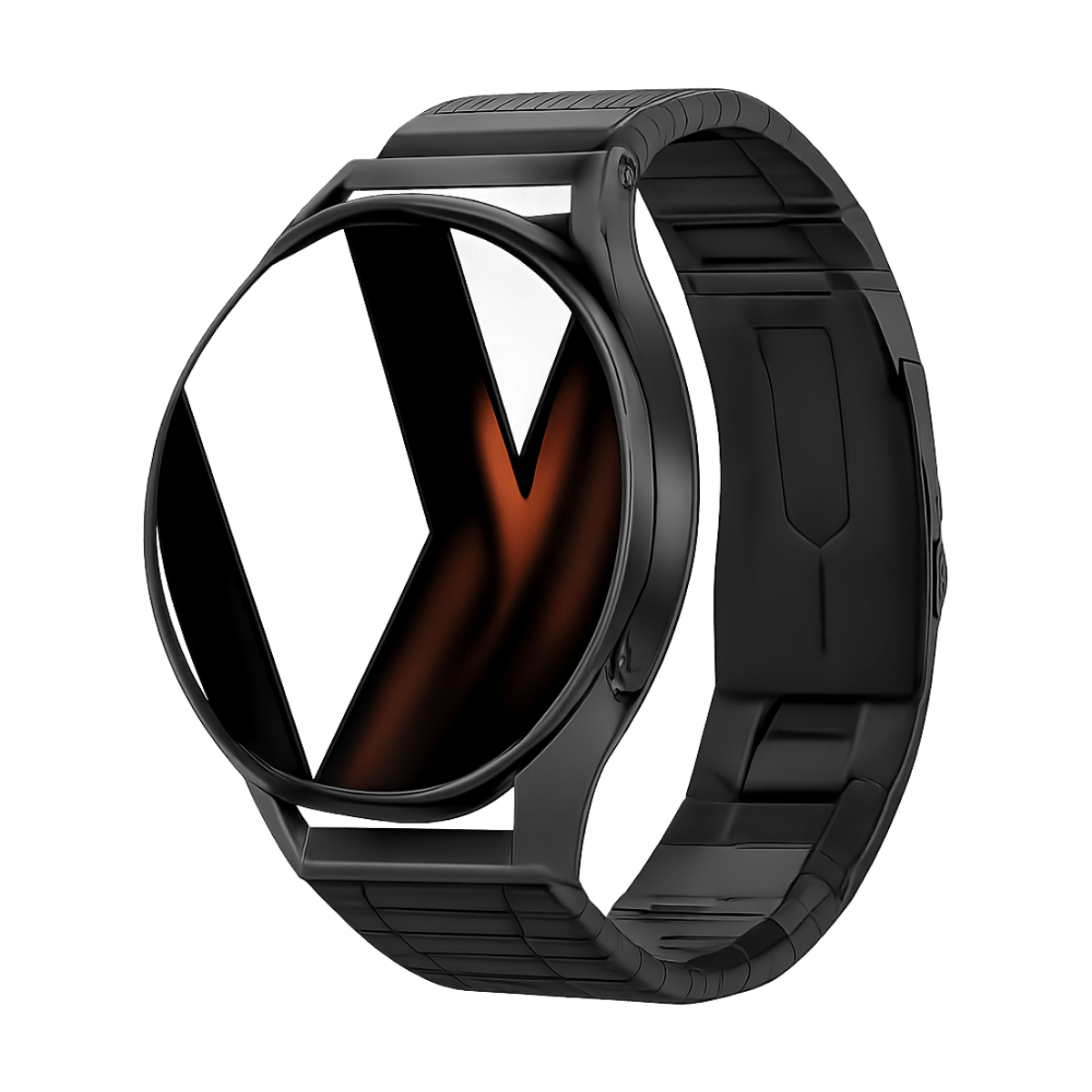 LAXASFIT 2026 New Smart Watch 6 Bluetooth Call Sports Health Monitoring Men Women Smart Watch Gift For Android IOS-bg-clean LAXASFIT 2026 smart watch front view with black silicone strap