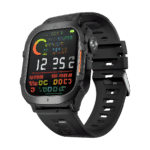 Front view of LAXASFIT H11 men's smartwatch with 2.01-inch AMOLED screen