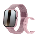 Front view of LAXASFIT Bluetooth calling fitness smartwatch with square screen