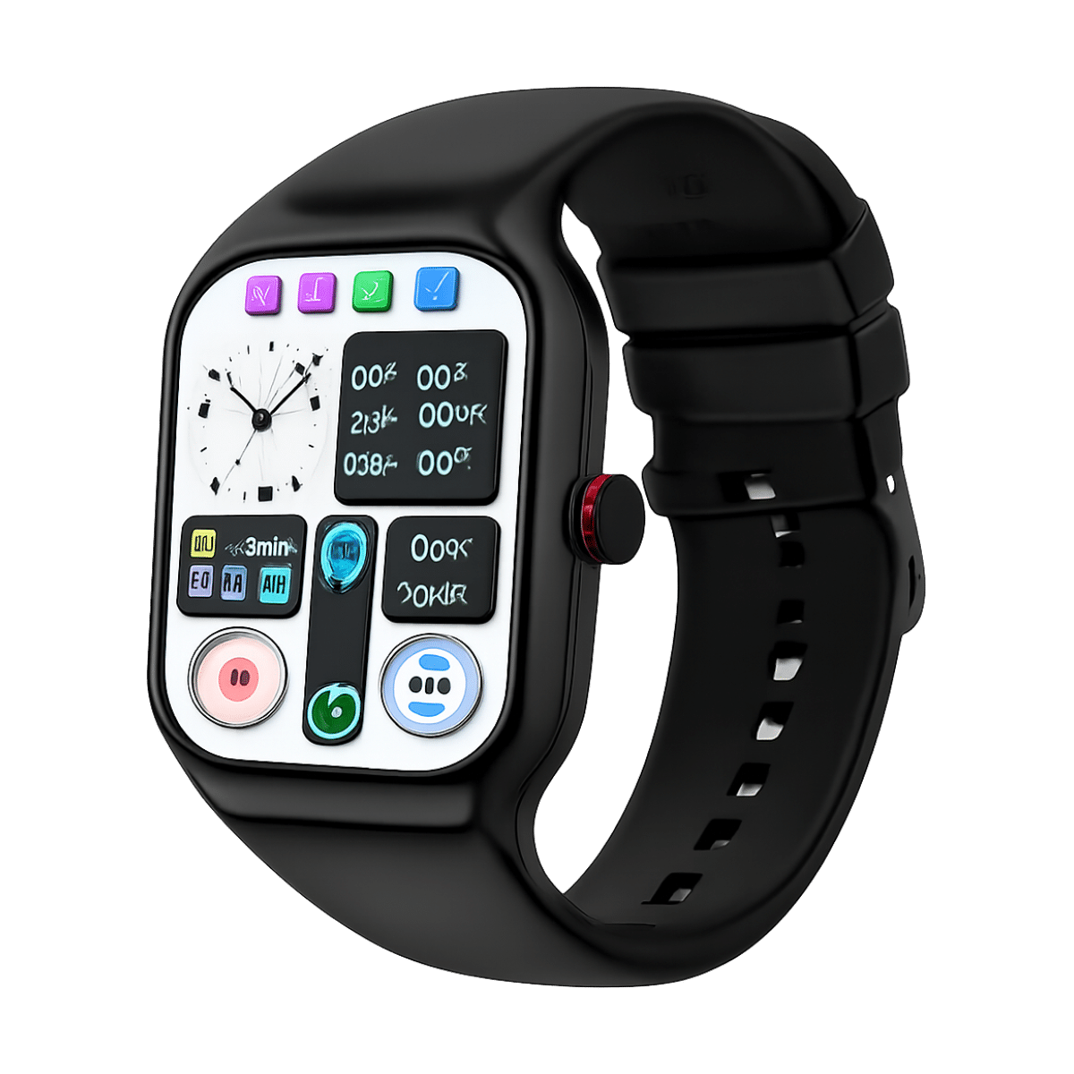 LEMFO LT10 Smart Watch 2024 Android Gift Bluetooth Call Smartwatch 2024 Touch Dial Music Fitness Tracker Sports Watches-bg-clean LEMFO LT10 2024 smartwatch showing square HD touchscreen display