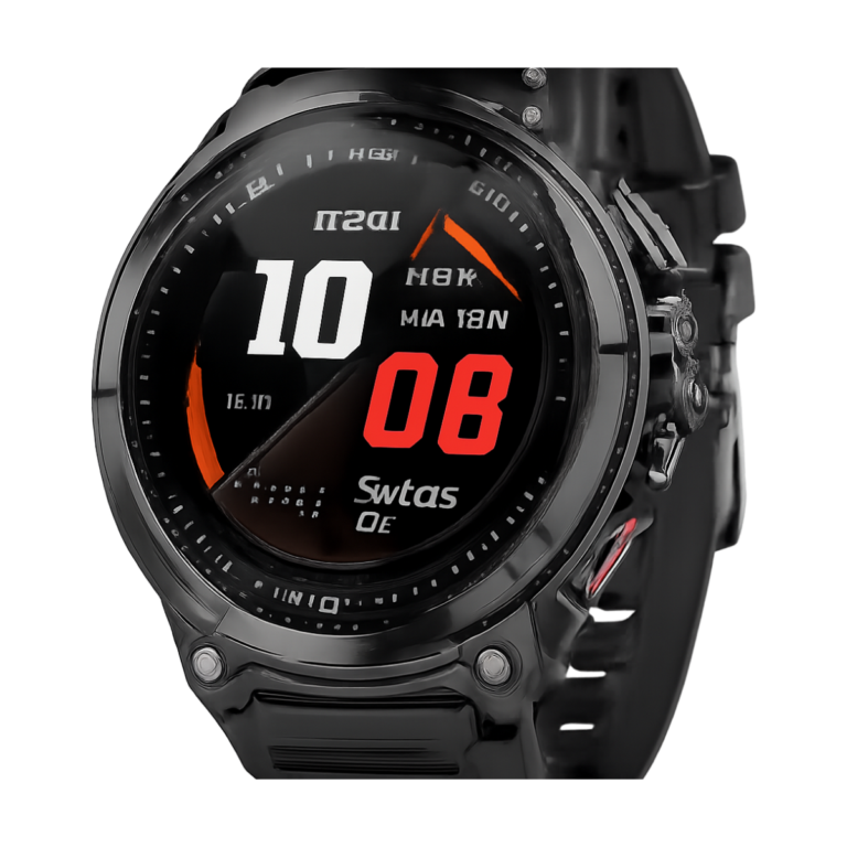 LIGE BWAK82 smartwatch front view with 1.8-inch AMOLED display