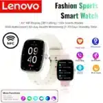 Lenovo 1.83 inch sports smartwatch front view with touchscreen