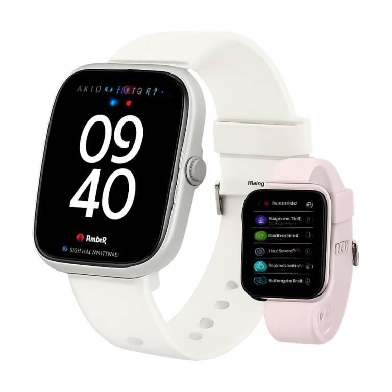 Lenovo 1.83 inch sports smartwatch front view with touchscreen