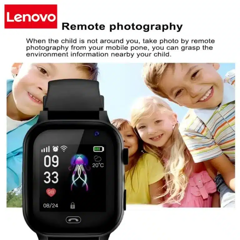 Side view of Lenovo Kids 4G GPS smartwatch showing band