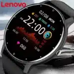 Lenovo Pro Smartwatch showing AMOLED full touch screen and fitness tracking features