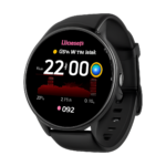 Lenovo Pro Smart Watch showing home screen with time and fitness stats