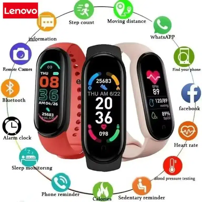 Lenovo Smart Band Movement Watch side view showing slim design