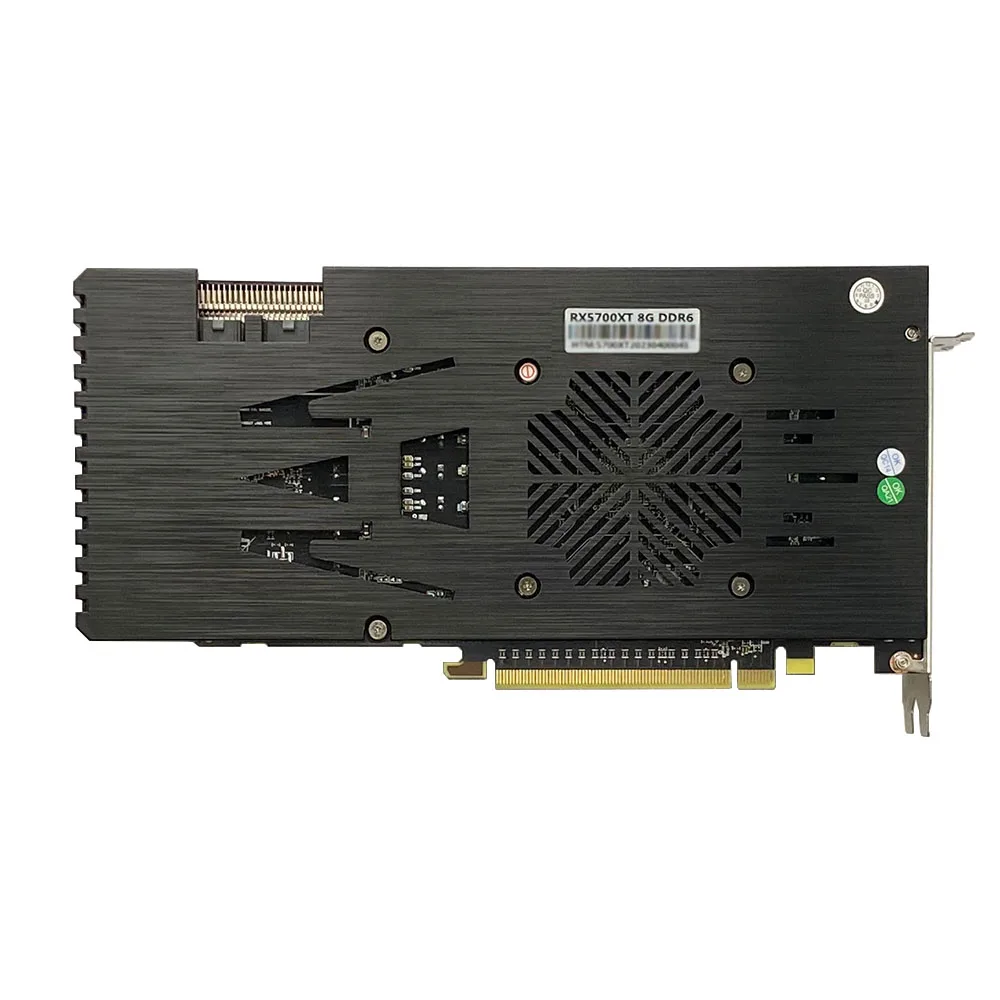 Side angle of MLLSE AMD RX 5700 XT 8GB PCIe 4.0 graphics card