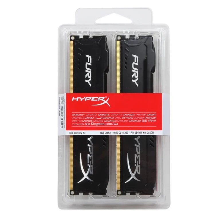 DDR3 16GB 2x8GB desktop RAM modules side angle
