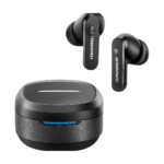 Monster QM10 wireless Bluetooth 5.4 earphones with charging case white color