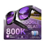 GUHUAVMI 800W dual-lens AI smart glasses with color-changing lenses and Bluetooth connectivity