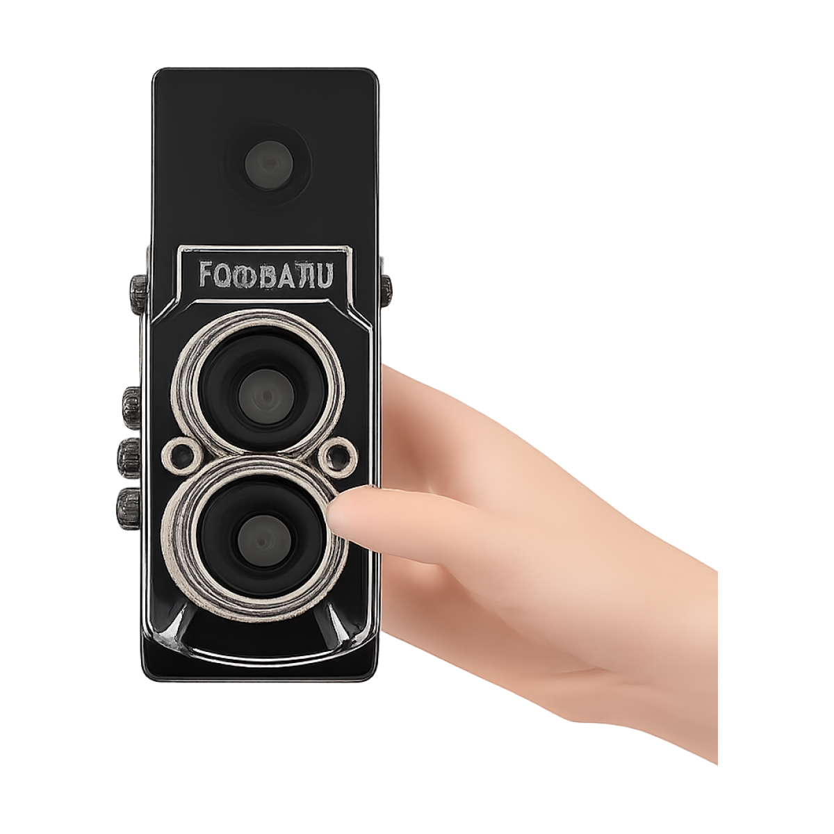 New Retro CCD Dual Reflex Camera Mini Manual Camera Recording Simulation Portable Digital Camera-bg-clean Retro CCD Dual Reflex Mini Manual Portable Camera front view