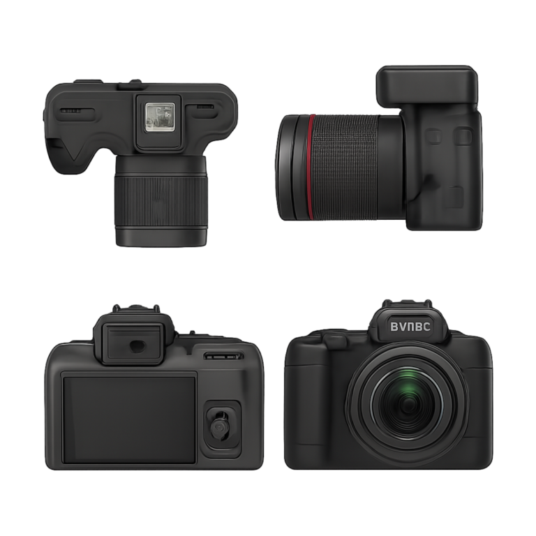 Erilles D5 64MP Wi-Fi 4K dual mirrorless camera front view