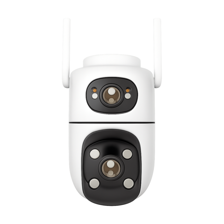 BESDER 6K 12MP dual lens outdoor wireless PTZ security camera front view