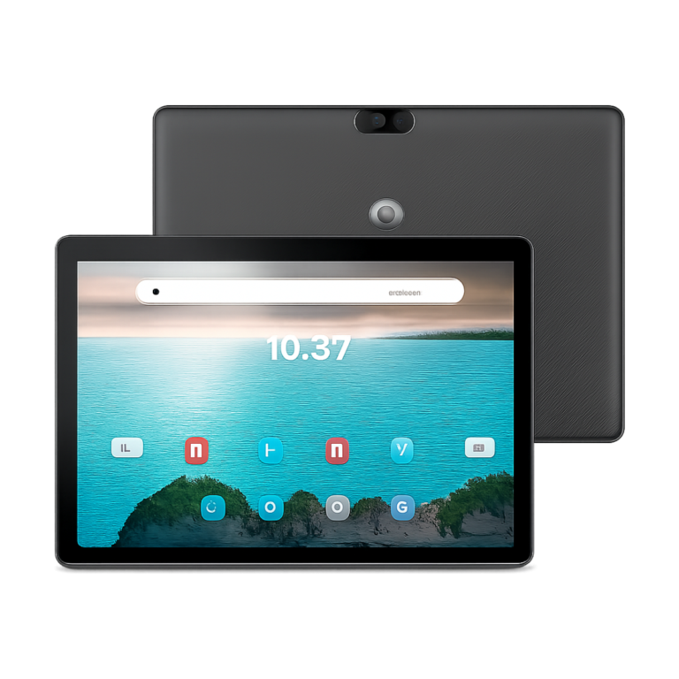 PRITOM 10.1 inch Android 13 tablet with 3G SIM slot and 64GB storage front view