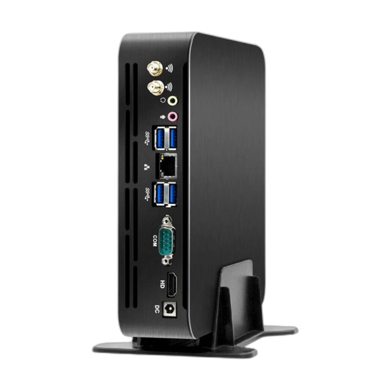 Partaker Mini PC with Intel Core i7 processor in black aluminum case