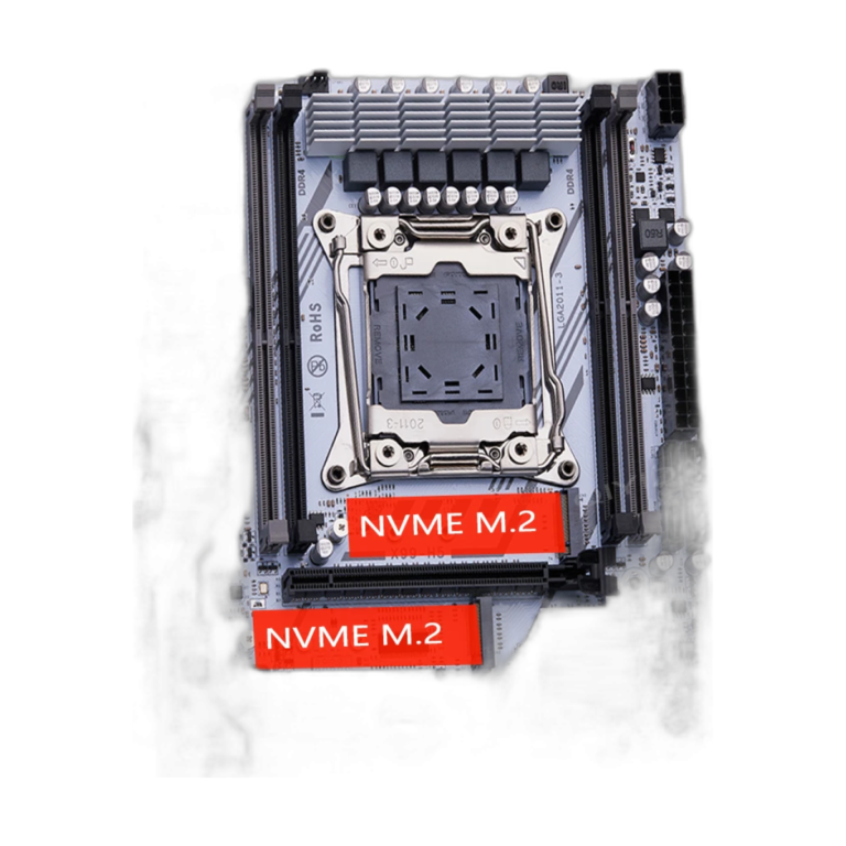 Top view of QIYIDA X99 Micro-ATX motherboard with LGA 2011-3 socket