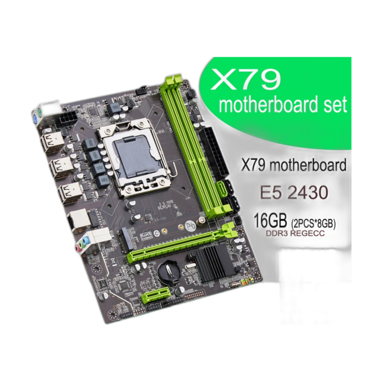 Qiyida X79 Micro-ATX motherboard with Xeon E5 2430 and 16GB DDR3 RAM combo kit front view