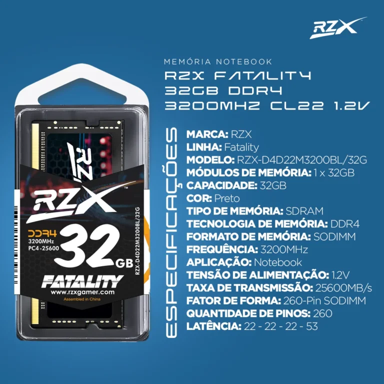 RZX DDR4 8GB 260-pin SODIMM memory close-up