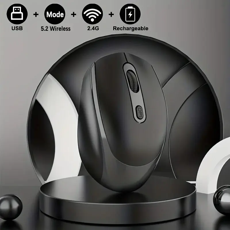 Rechargeable Dual Mode BT 5.2 Silent Mouse Rechargeable Dual Mode BT 5.2 Silent Mouse - Image 1