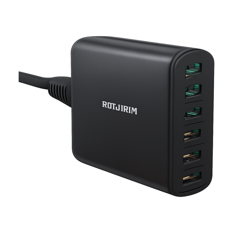 Rocoren 100W USB Type-C PD fast charging desktop charger front view