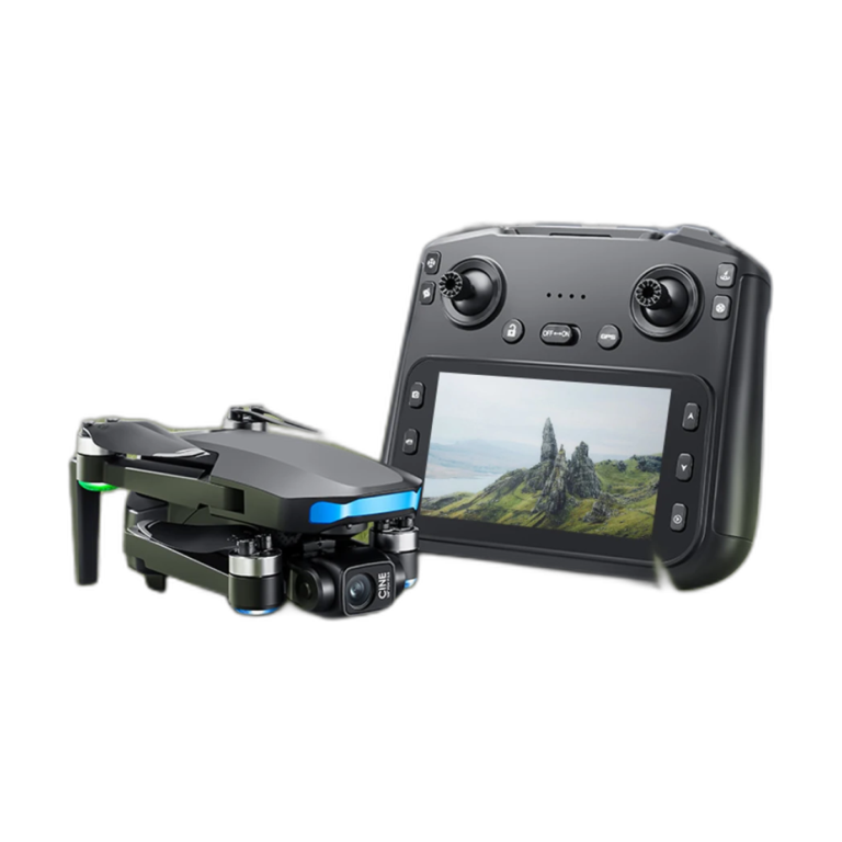 S-X1 Mini Drone with 4K camera and 3-axis gimbal hovering outdoors