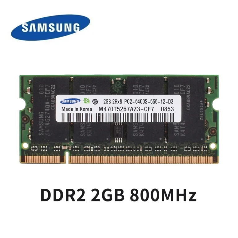 Samsung laptop memory module DDR3 DDR2 side angle