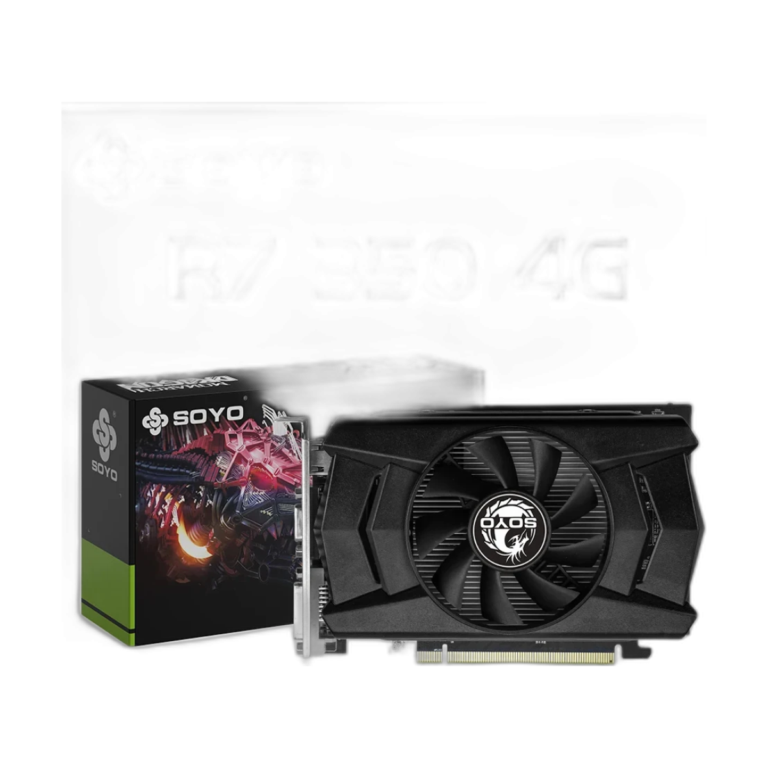 SOYO R7 350 4GB GDDR5 graphics card front view