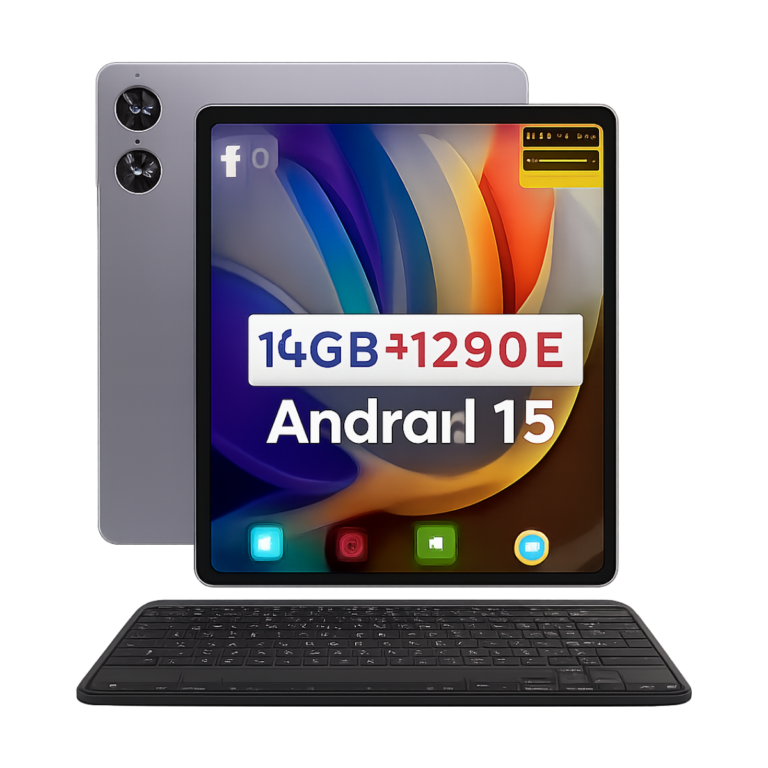 SVITOO 11 inch Android 15 tablet with keyboard and mouse case