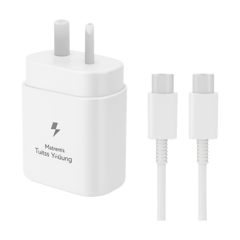Samsung 25W PD fast charger with AU plug and USB Type-C port
