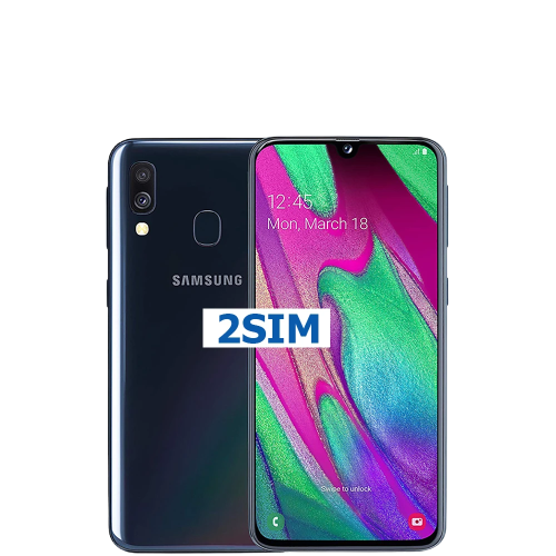 Samsung Galaxy A40 front view with AMOLED display
