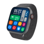 Ola Esporte 2.01-inch AMOLED smartwatch front view with black silica gel band