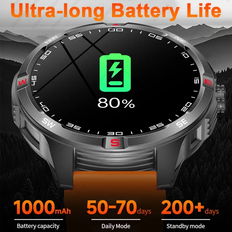 Side angle of T-Rex 3 Military smartwatch showing band and screen