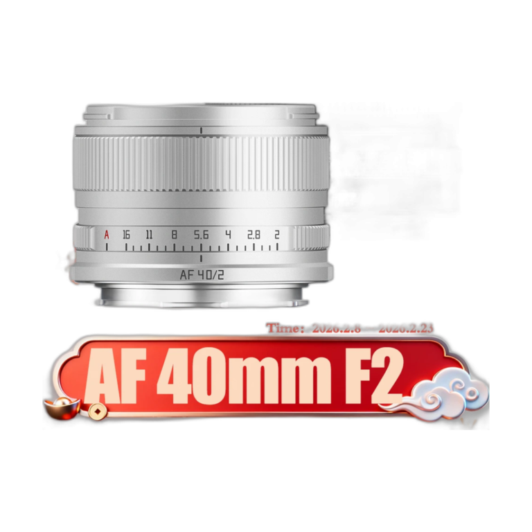 TTArtisan AF 40mm F2 full frame camera lens front view