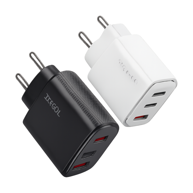 Toocki 40W GaN USB charger with dual USB-C and USB-A ports front view