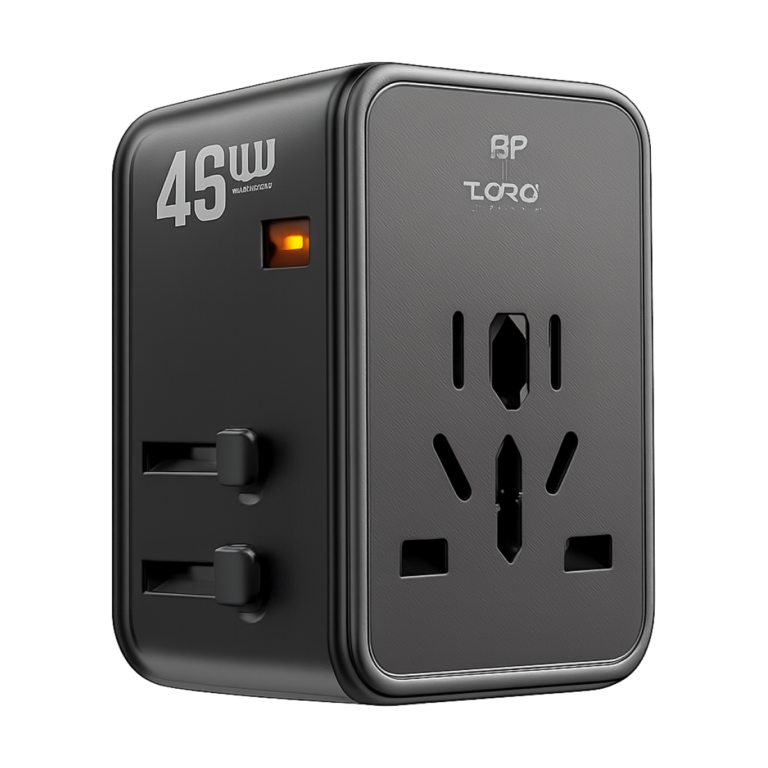 Toocki 45W universal travel adapter with USB-A and USB-C ports