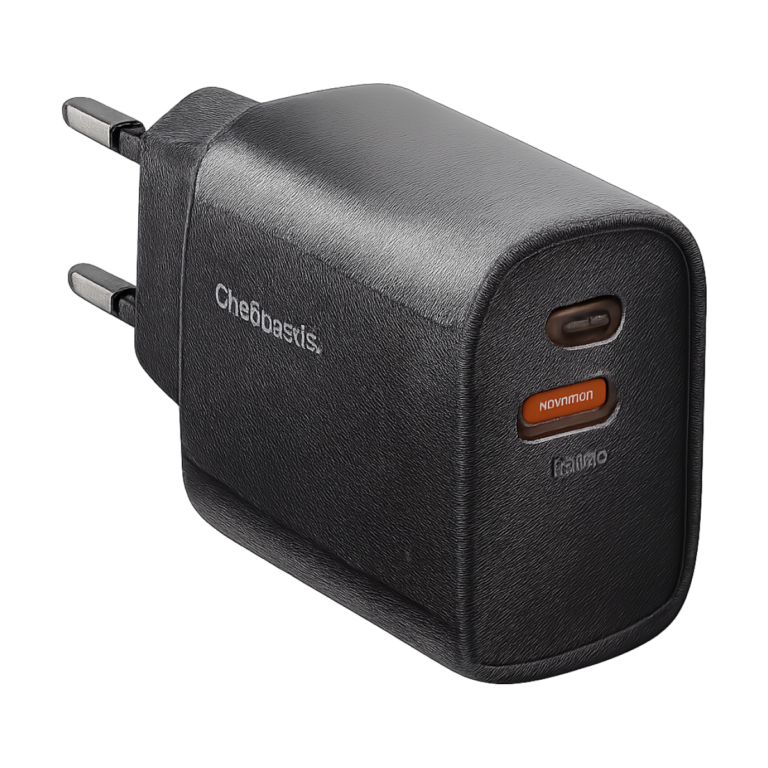 Toocki 30W GaN USB C fast charger with UK/KR plug front view