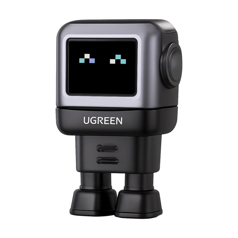 UGREEN 65W GaN fast charger with Uno Robot design and three charging ports